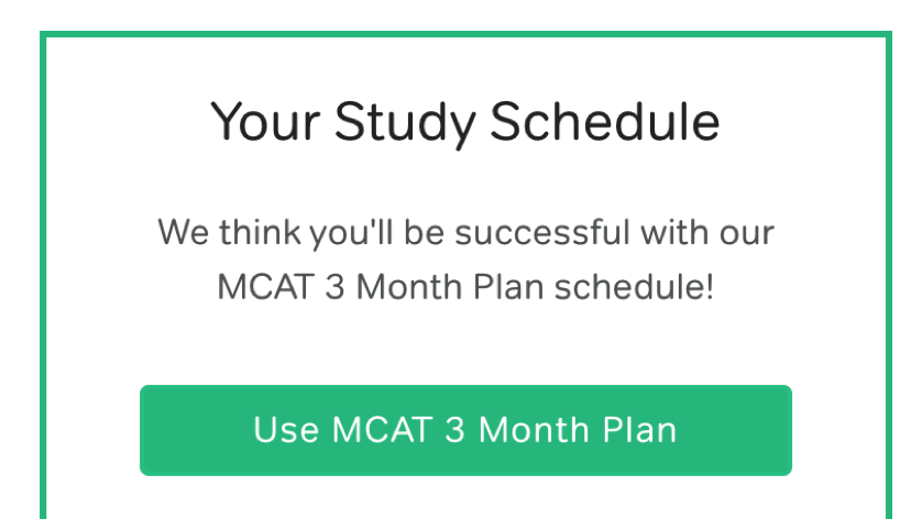 MCAT 3 month study schedule
