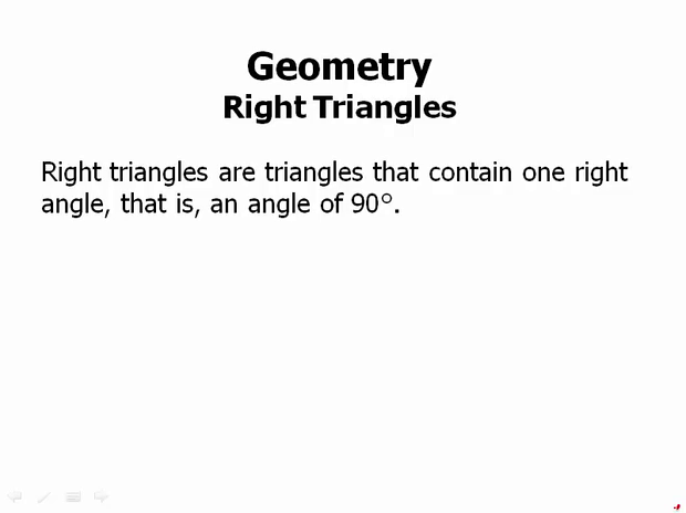 Types of right triangles