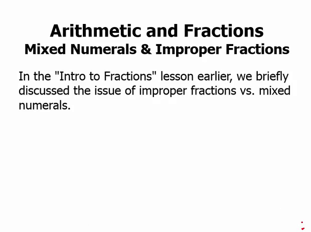 Seeing Improper Fractions