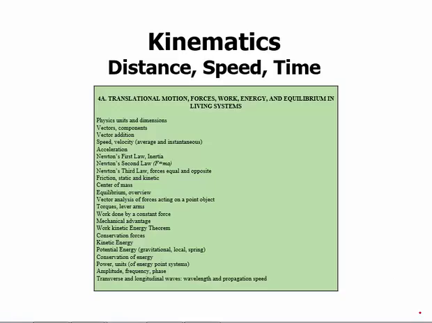 Power Units - Energy Of Point Object Systems - MCAT Content