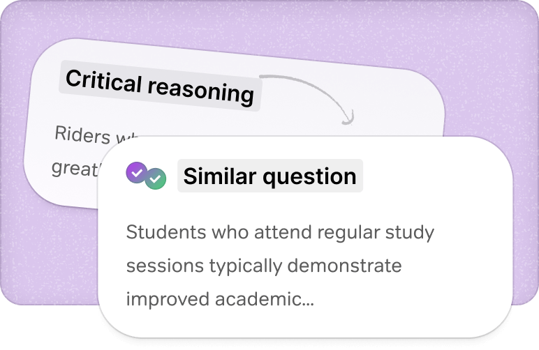 Examples of AI-generated similar practice questions